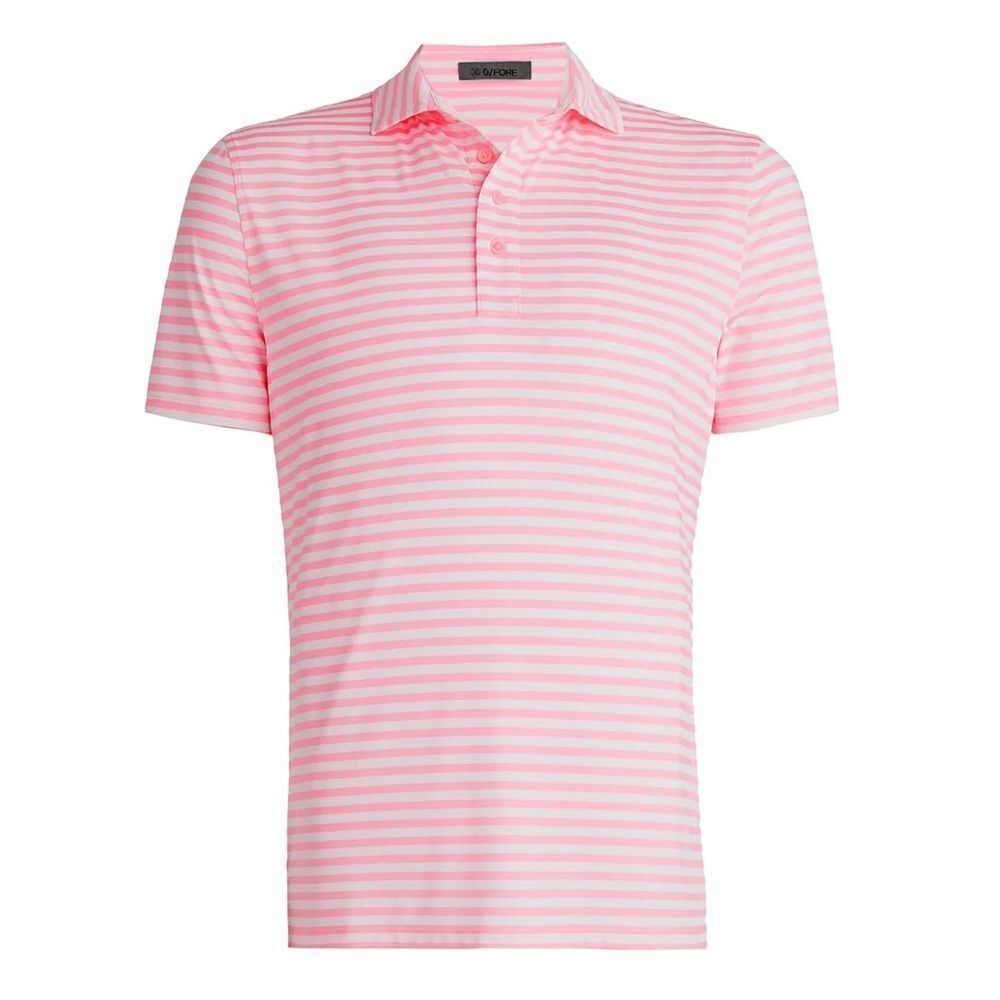 G/FORE Men's Candy Perforated Stripe Tech Jersey Polo